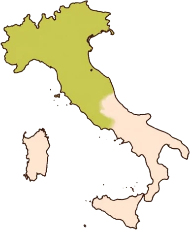 Cartina d’Italia: in oliva le regioni in cui trovi Squp